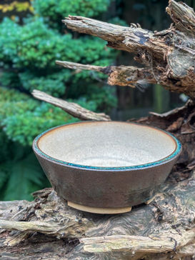 Tall brown bonsai pot 1