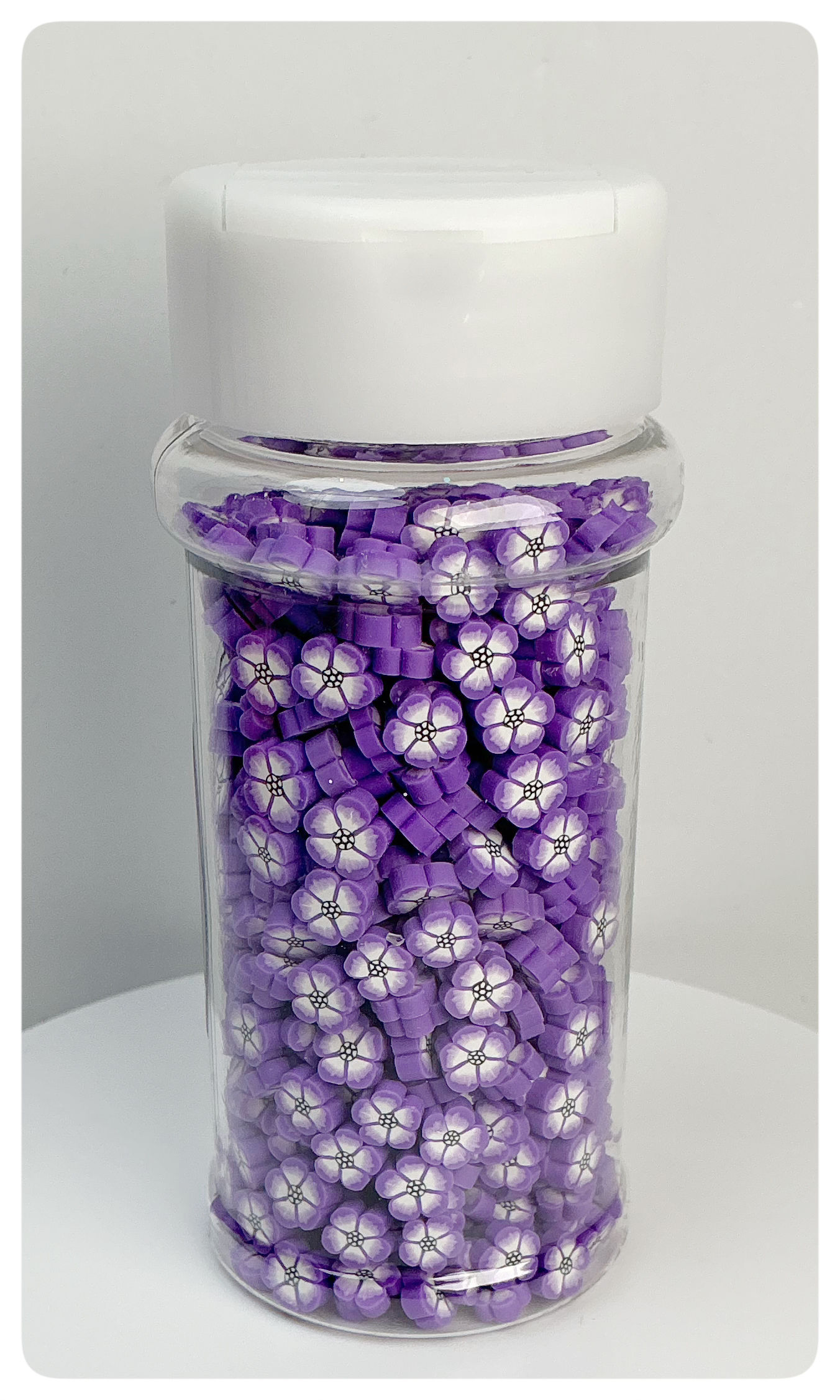 PURPLE FLOWER  (POLYMER CLAY)
