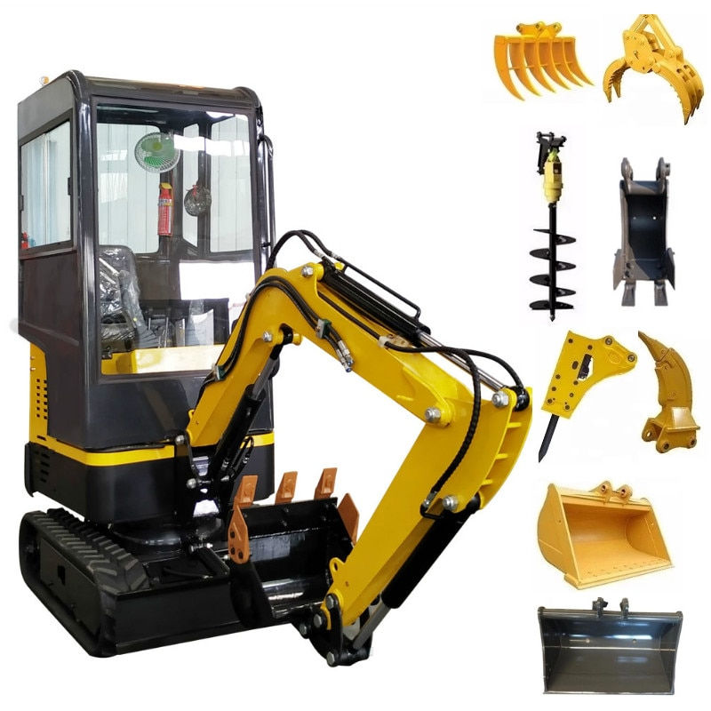 2020 China Wholesale New Design Mini Excavator 1 Ton With Cab Support OEM