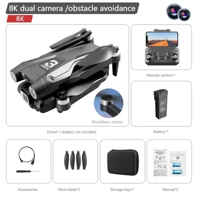 Thumbnail: Drone Z908 Pro Max 8K GPS Professional