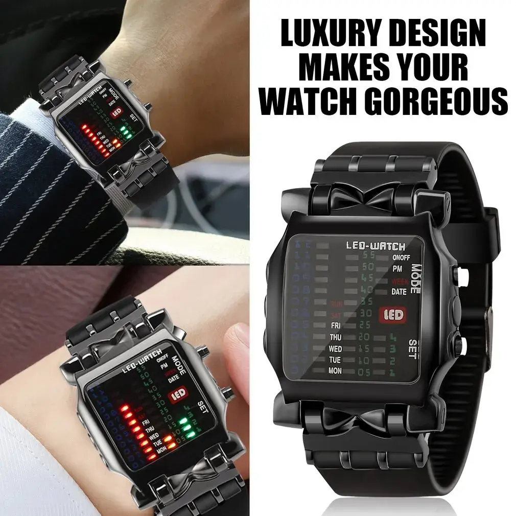 Electronic Watch LED Watch Men Fashion Creative Crab Waterproof Multi Function