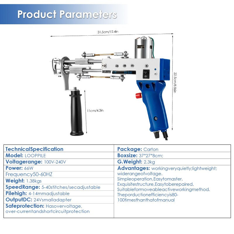 Thumbnail: Electric Industrial Carpet Weaving Machine Carpet Tufting Gun Flocking Machine