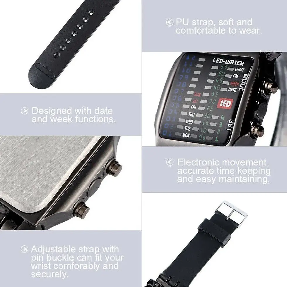 Thumbnail: Electronic Watch LED Watch Men Fashion Creative Crab Waterproof Multi Function
