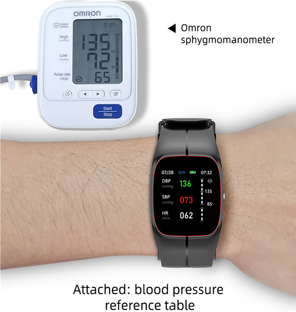 Thumbnail: Smartwatch Blood Pressure Air Pump Airbag Body Medical Grade True Blood ECG