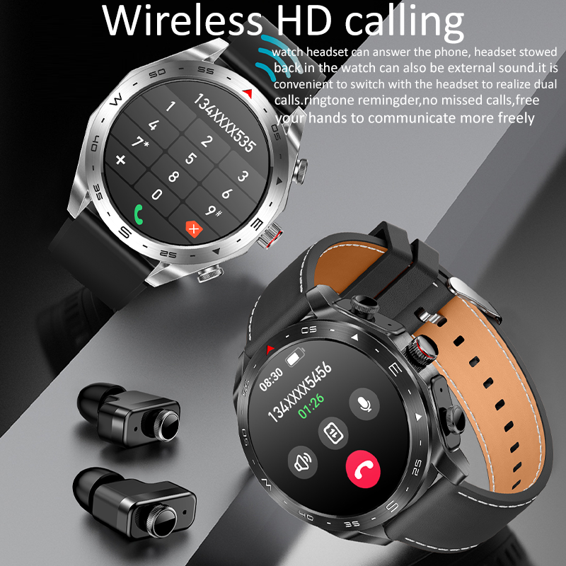 Thumbnail: Smartwatch Earphone 2 In 1 Men Smart Watch with Earbuds 4 Hours Of Strong Sound