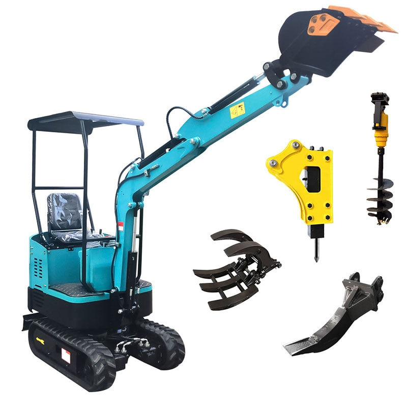 Thumbnail: Factory Price CE EPA 1000KG Chinese Hydraulic Crawler Mini Excavator Post Hole