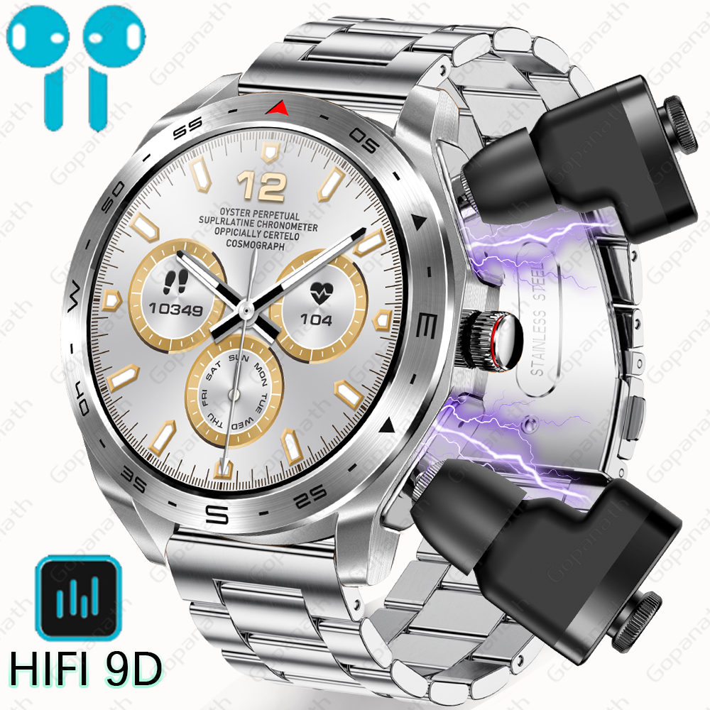 Smartwatch Earphone 2 In 1 Men Smart Watch with Earbuds 4 Hours Of Strong Sound