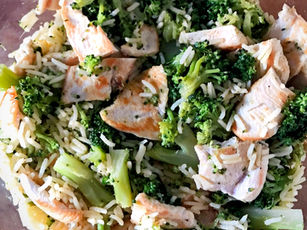 Riso basmati, pollo e broccoli