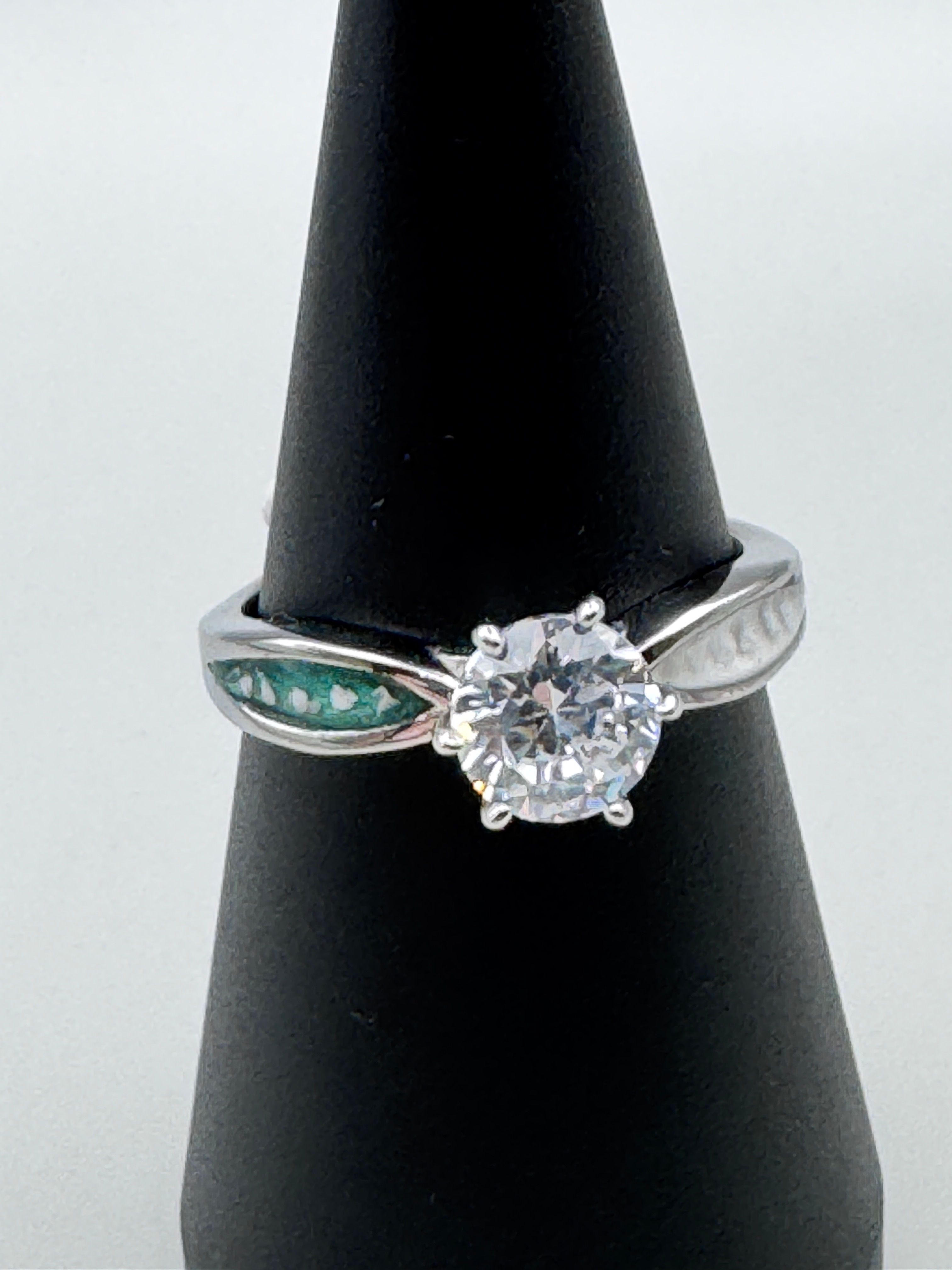 Stainless Steel Solitaire Ring