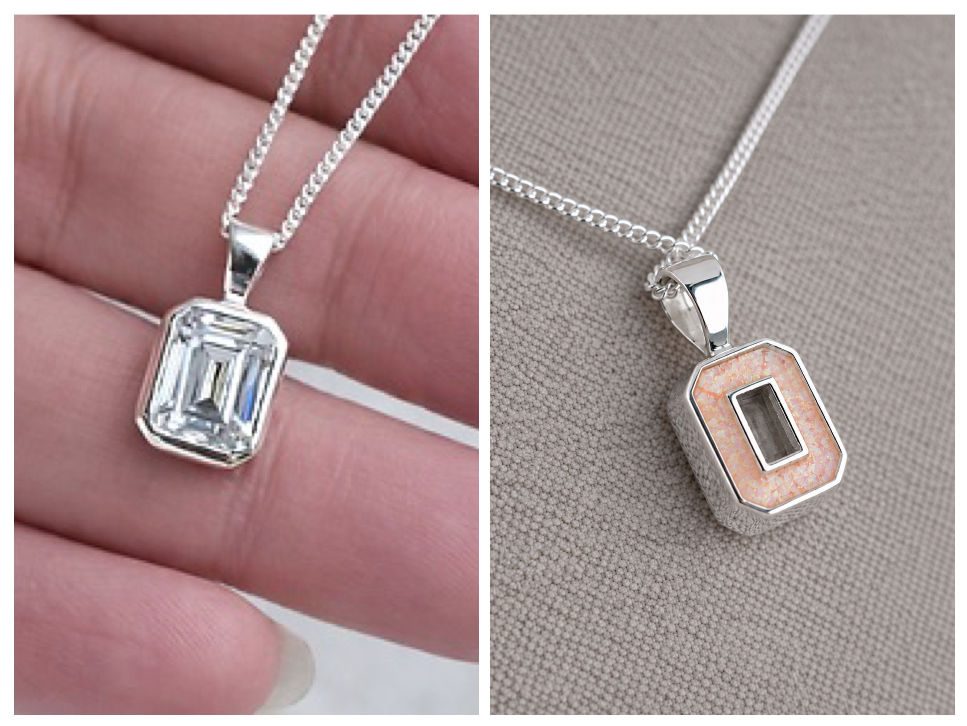 Secret Sparkle Emerald Cut Pendant