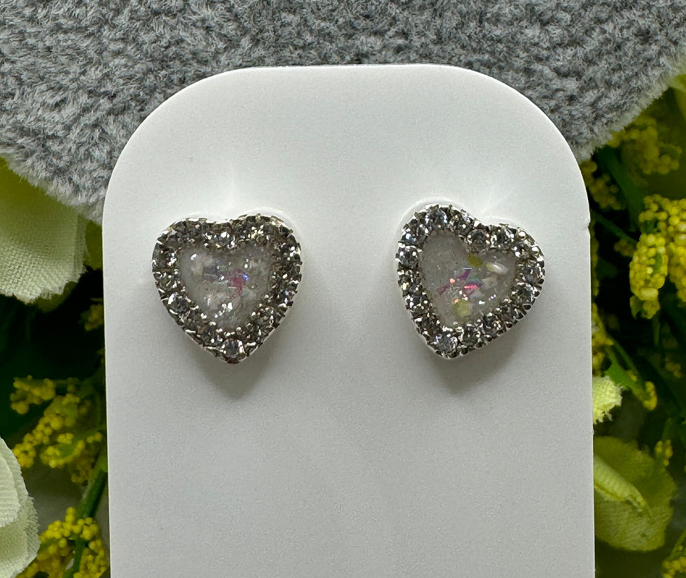 Thumbnail: Heart Crystal Stud Earrings
