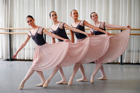 Ballet dancers in skirts