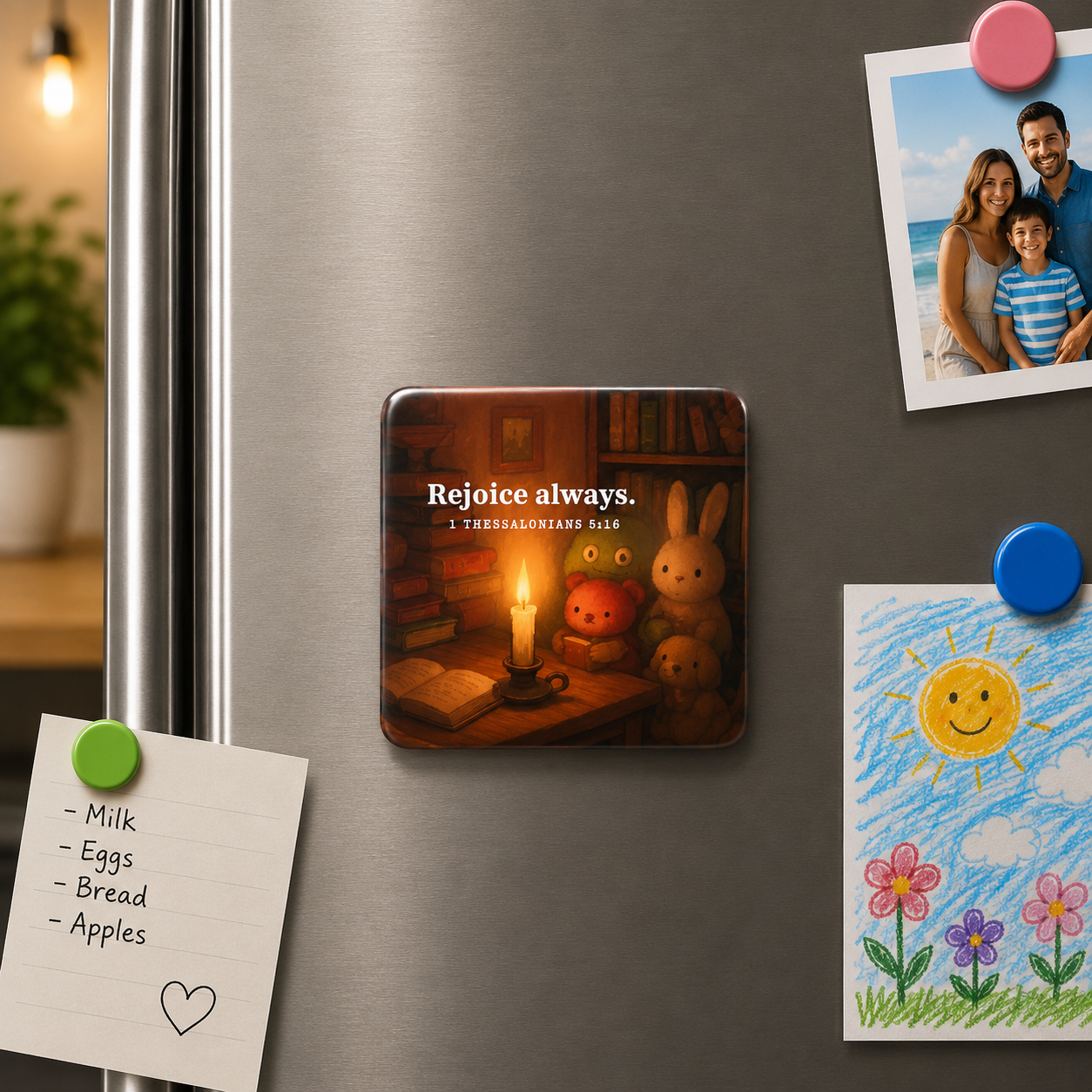 2x2 inches Faith-based Fridge Magnet