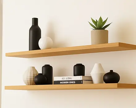 מדפים צפים מפורמייקה עובי 2.7 סמ