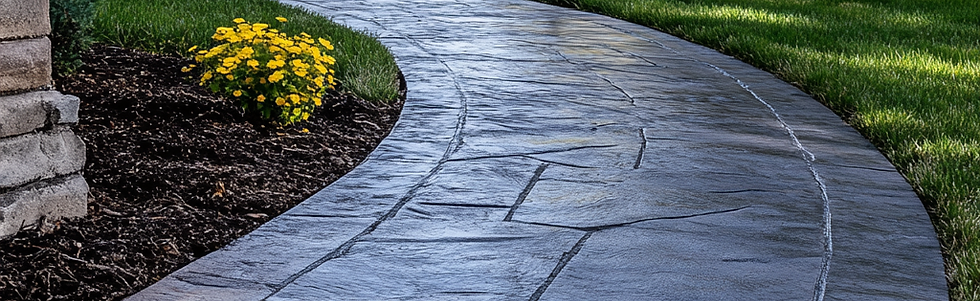 Concrete walkway