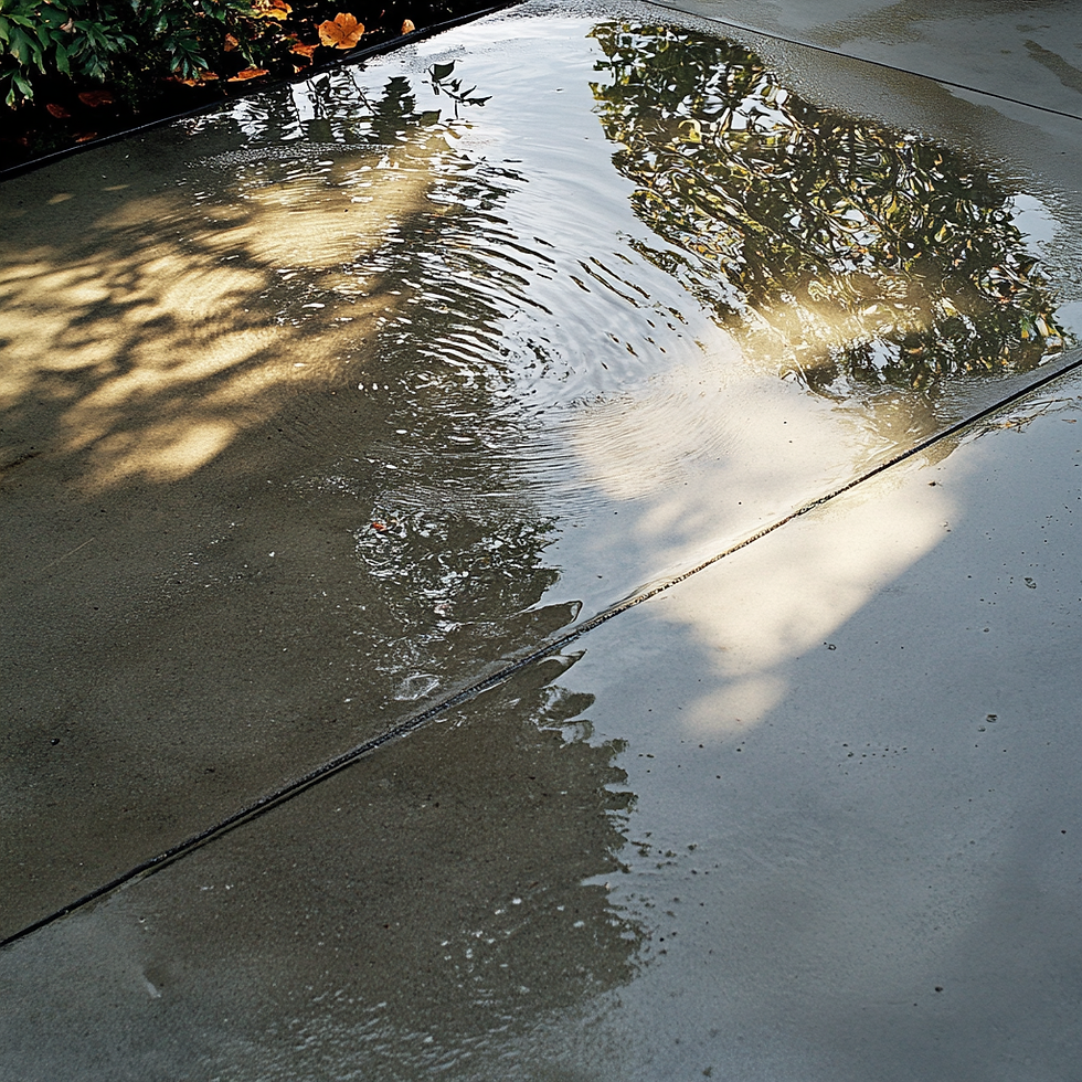 Water on concrete slab