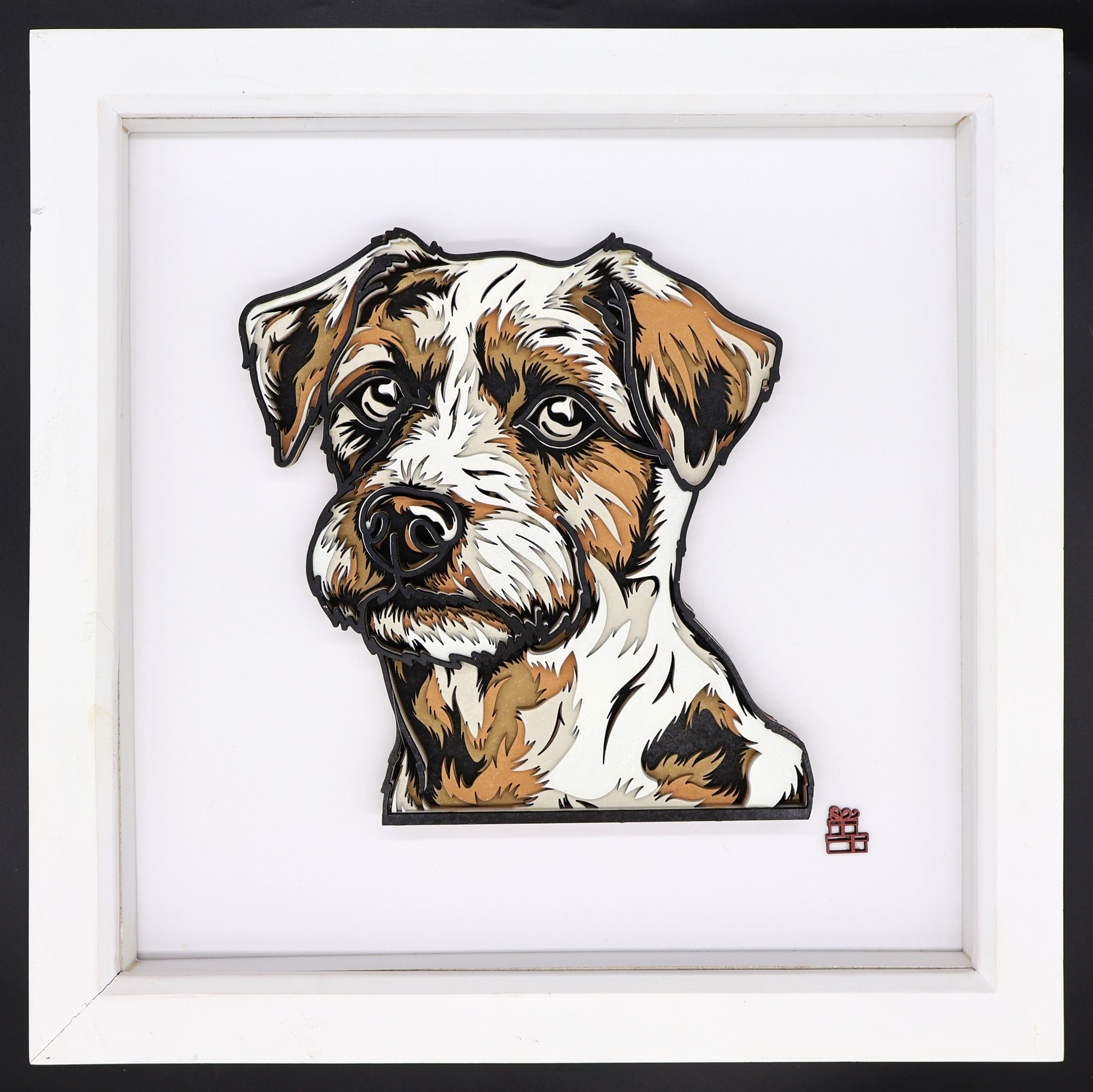 Parsons Russell Dog Layered Wall Art