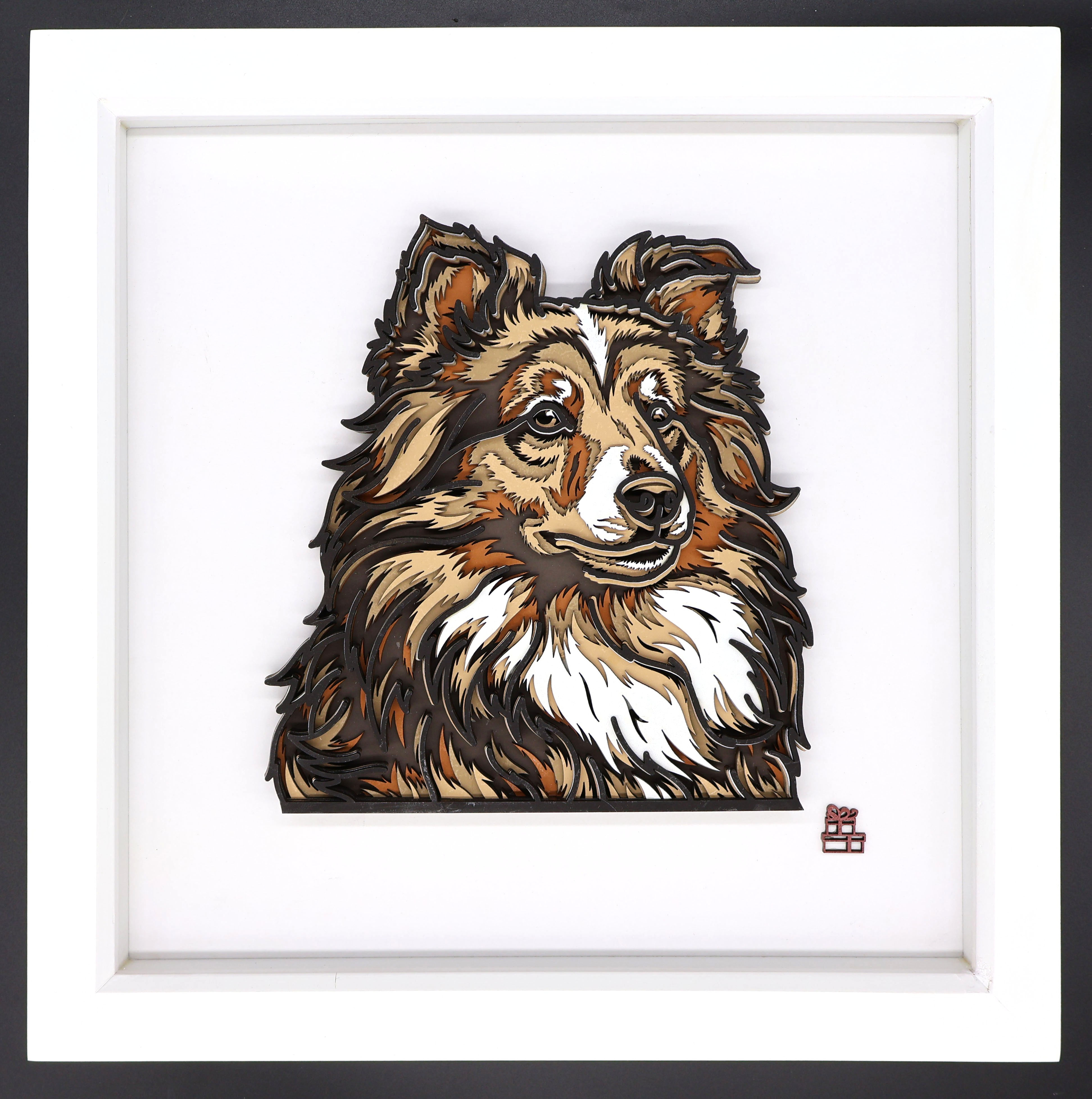 Shetland Sheepdog Dog Layered Wall Art