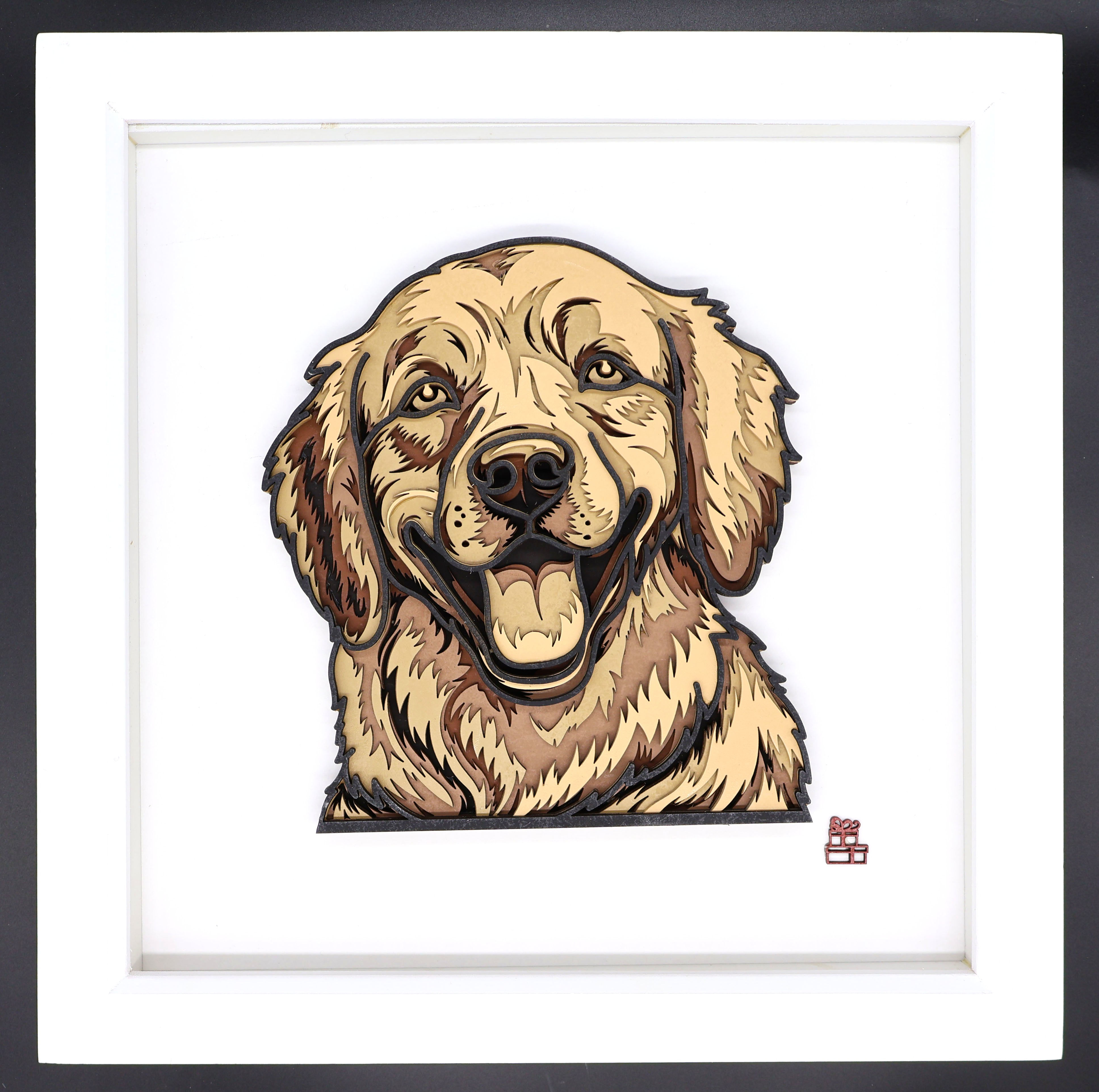 Golden Retriever Dog Layered Wall Art