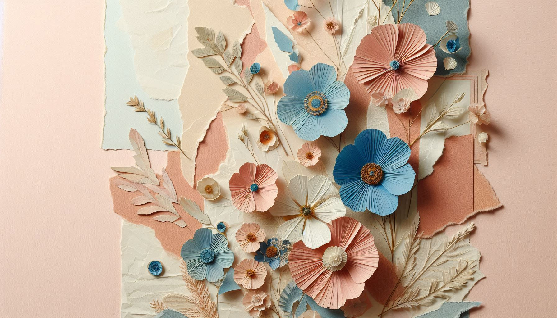 Pressed blue flowers