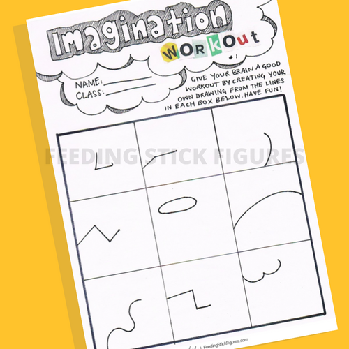 Imagination Workout Art Activity Printable For Kids | Feedingstickfigures