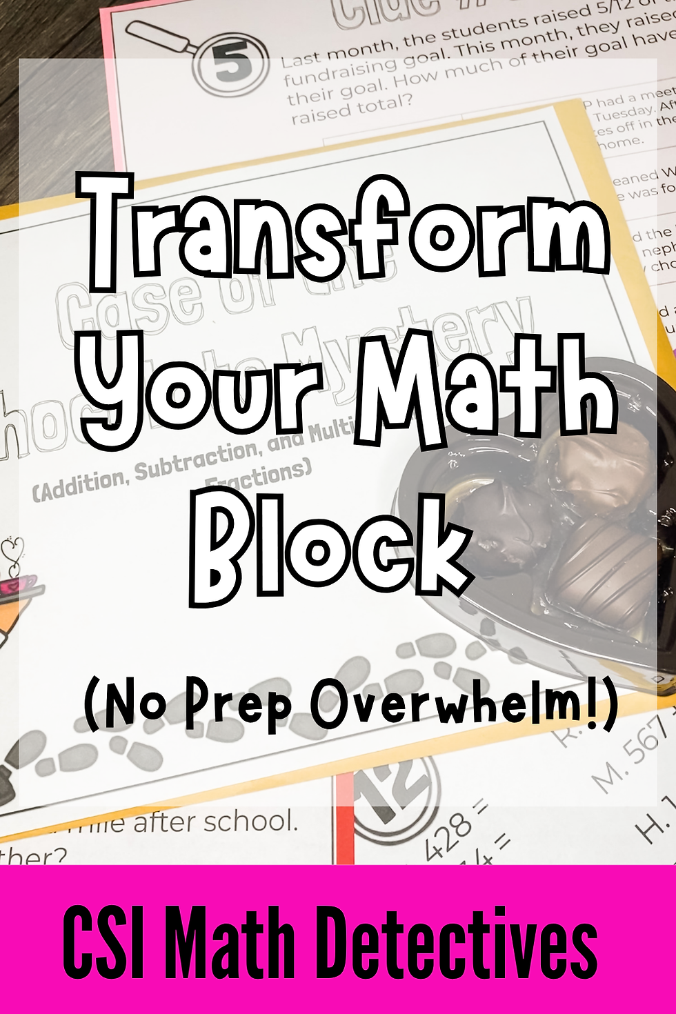 Transform your math block using CSI math detective sets to keep students engaged with word problems!