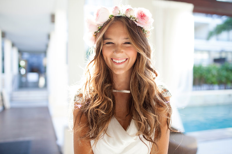 Happy Beautiful Bride Laughing