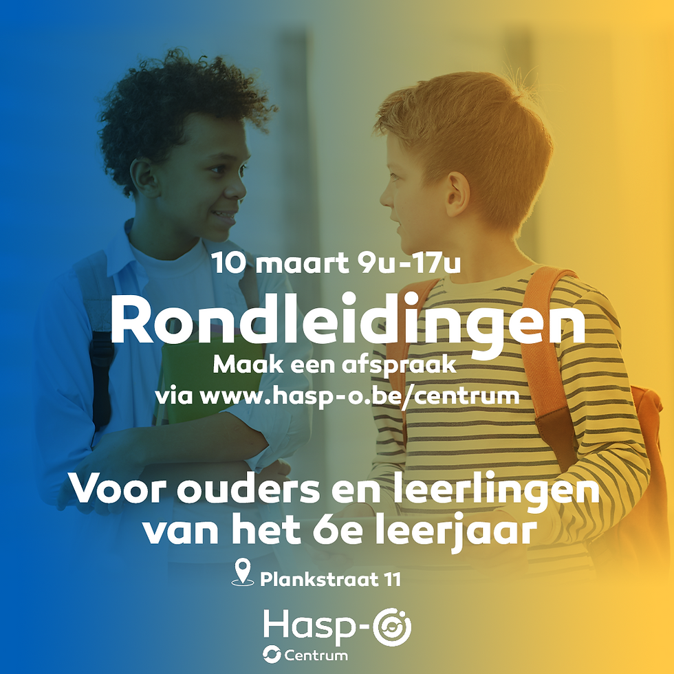 Welkom in HaspO Centrum 1e graad 💙💛