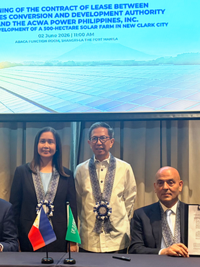 ACWA Power and BCDA Advance 500 MW Solar-Plus-Storage Project in New Clark City