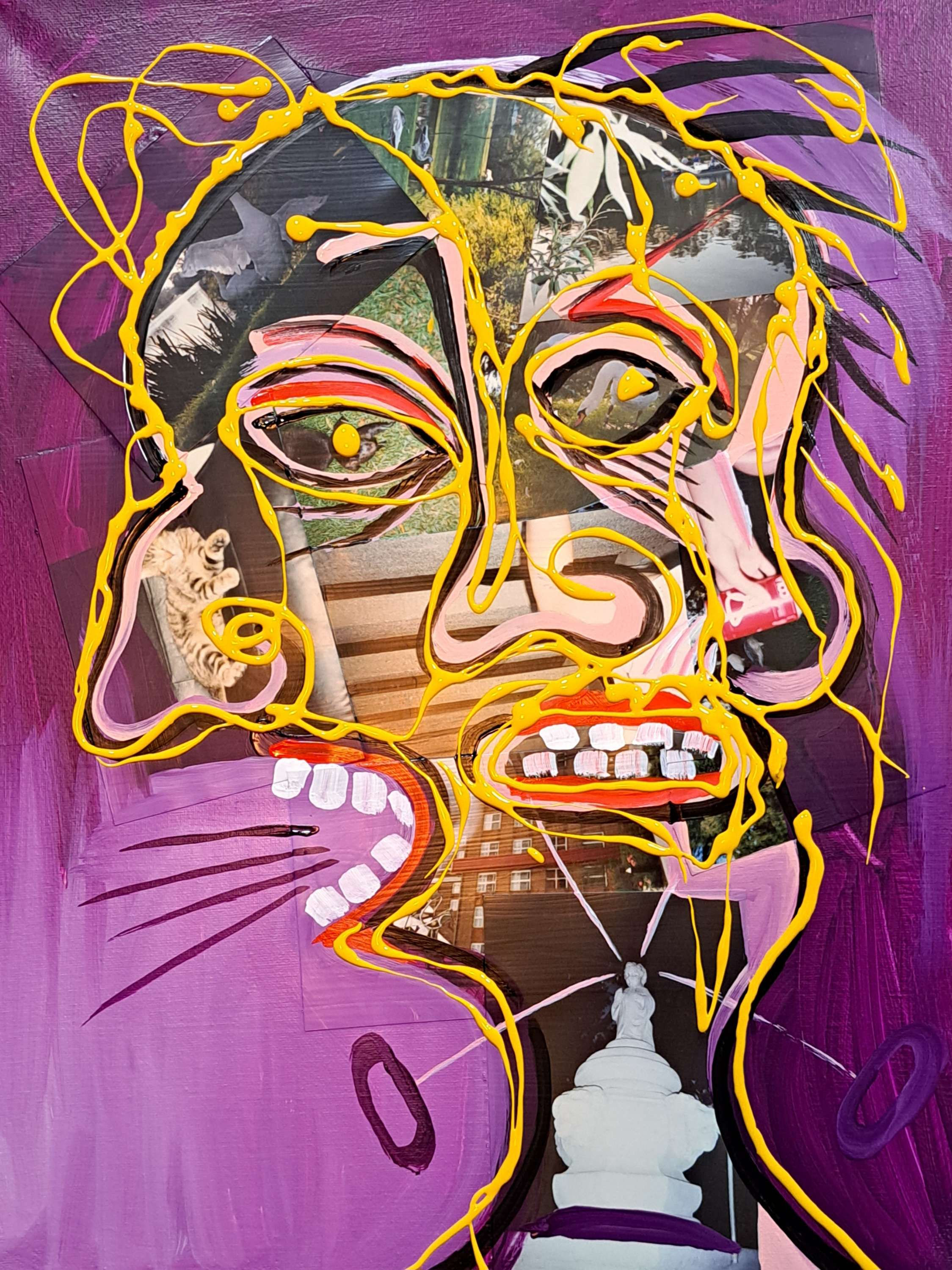 "dark dreams" 16x20 mixed media on canvas