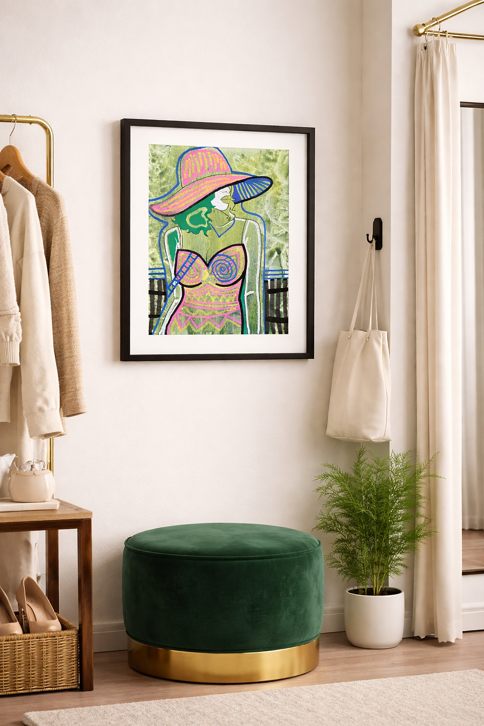 Thumbnail: Fashion- 8x10 mini original painting on canvas