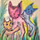 Thumbnail: Garden cats 16x20 acrylics on canvas 2026