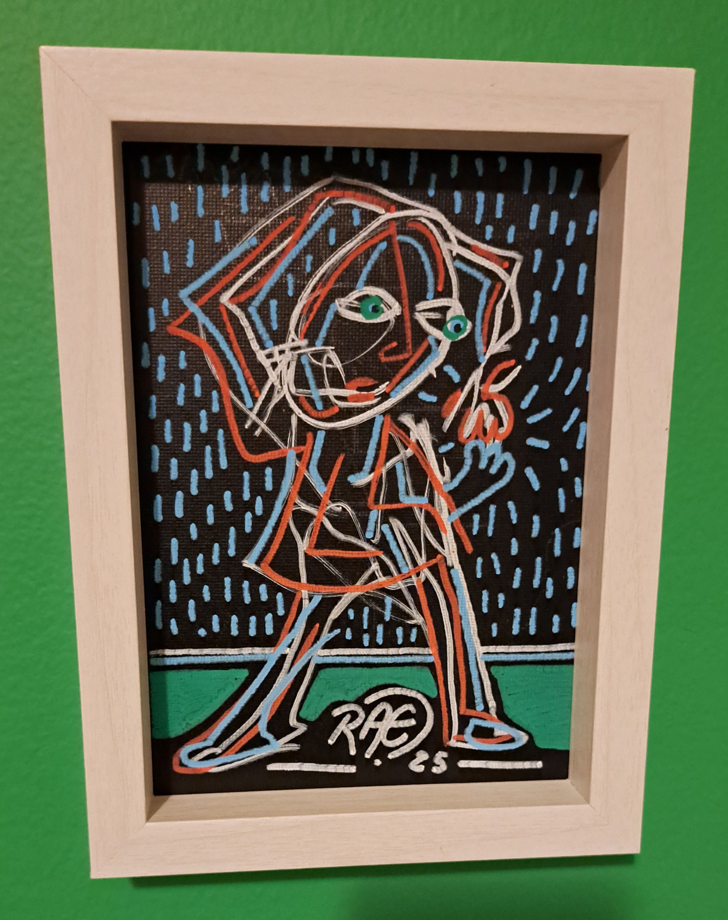 Dancin man 5x7 2025 raeart mini framed