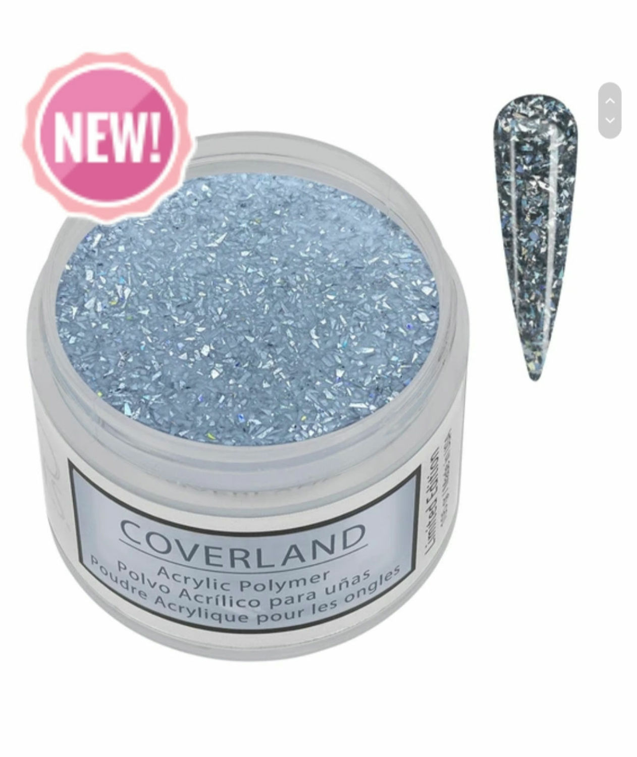 Coverland Acrylic Powder 1.5 oz "Crushed Silver" Limited Edition
