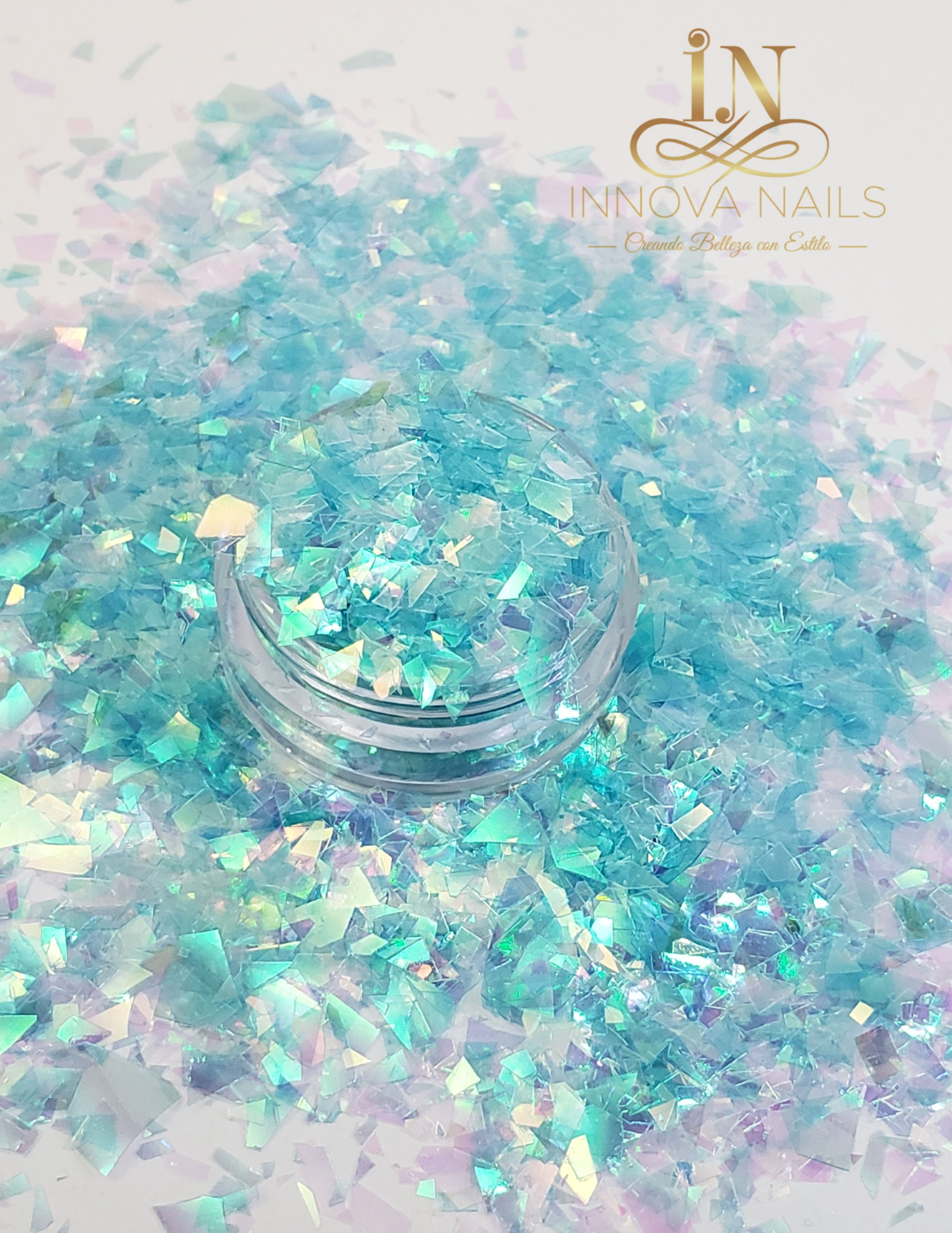 Turquoise Mylar Nail Art Decoration
