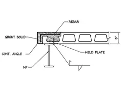 8" Precast Slab at Elevator Door Sill S10