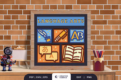 Language Art Subject 3D Shadow Box 1