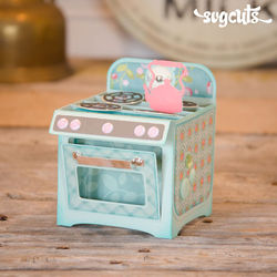 Retro Oven Box Card SVGCuts