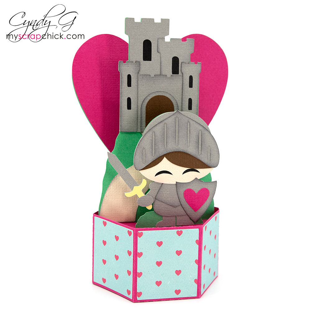 Knight Castle 3D Pop-up Medieval Valentine's Fantasy Greeting Card w Envelope