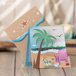 Seashore Double Easel Card