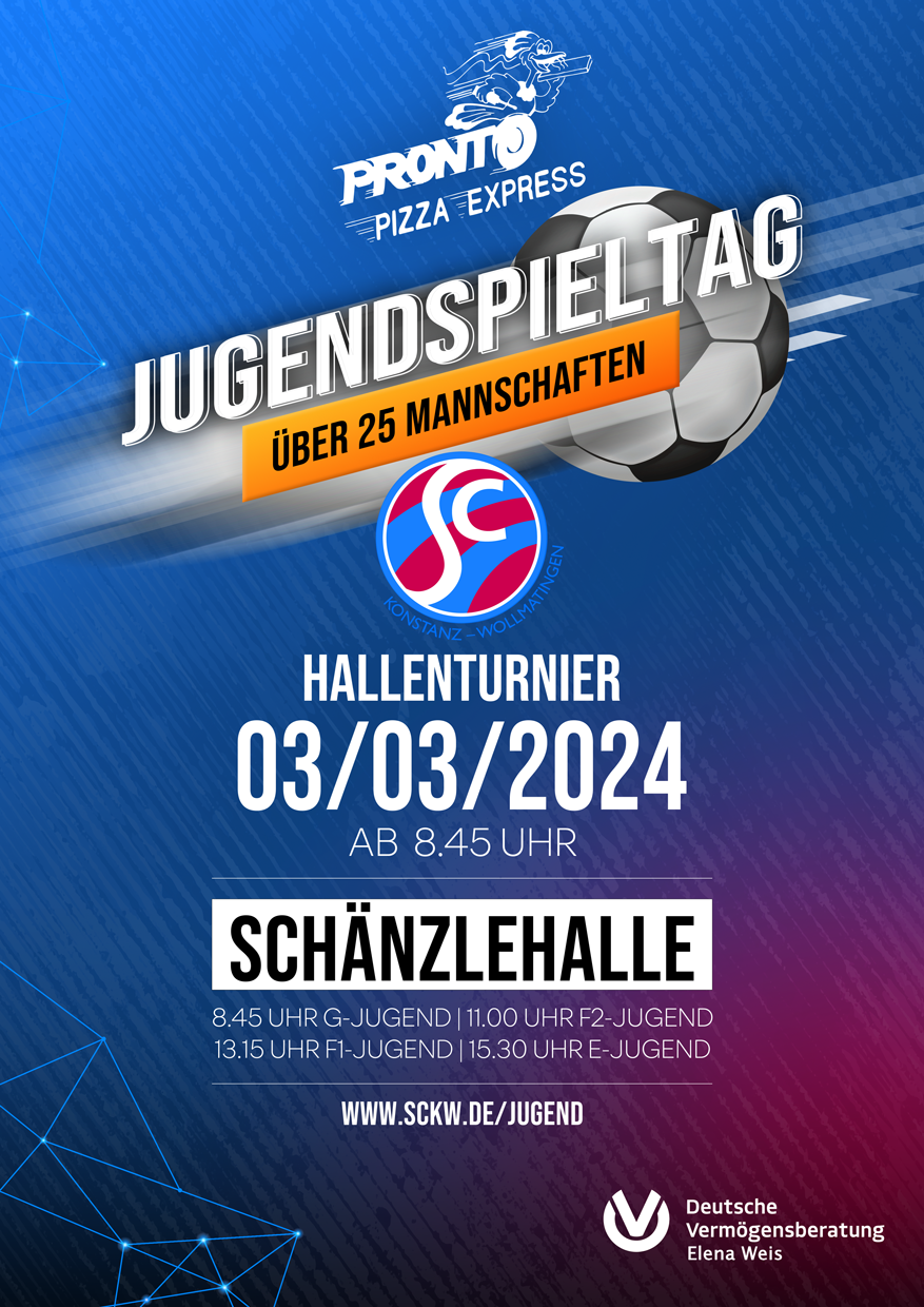 Großer Jugendspieltag mit über 25 Mannschaften in der Schänzlehalle