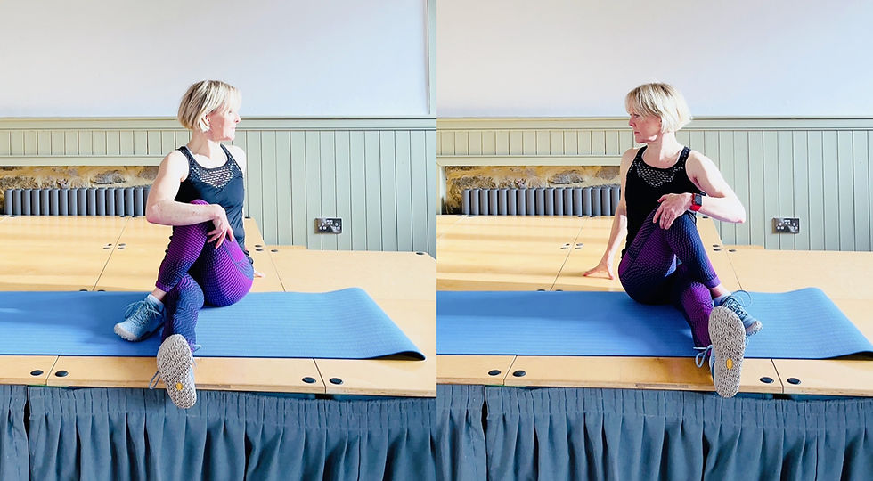Seated piriformis stretch -for opening hips and stretching piriformis