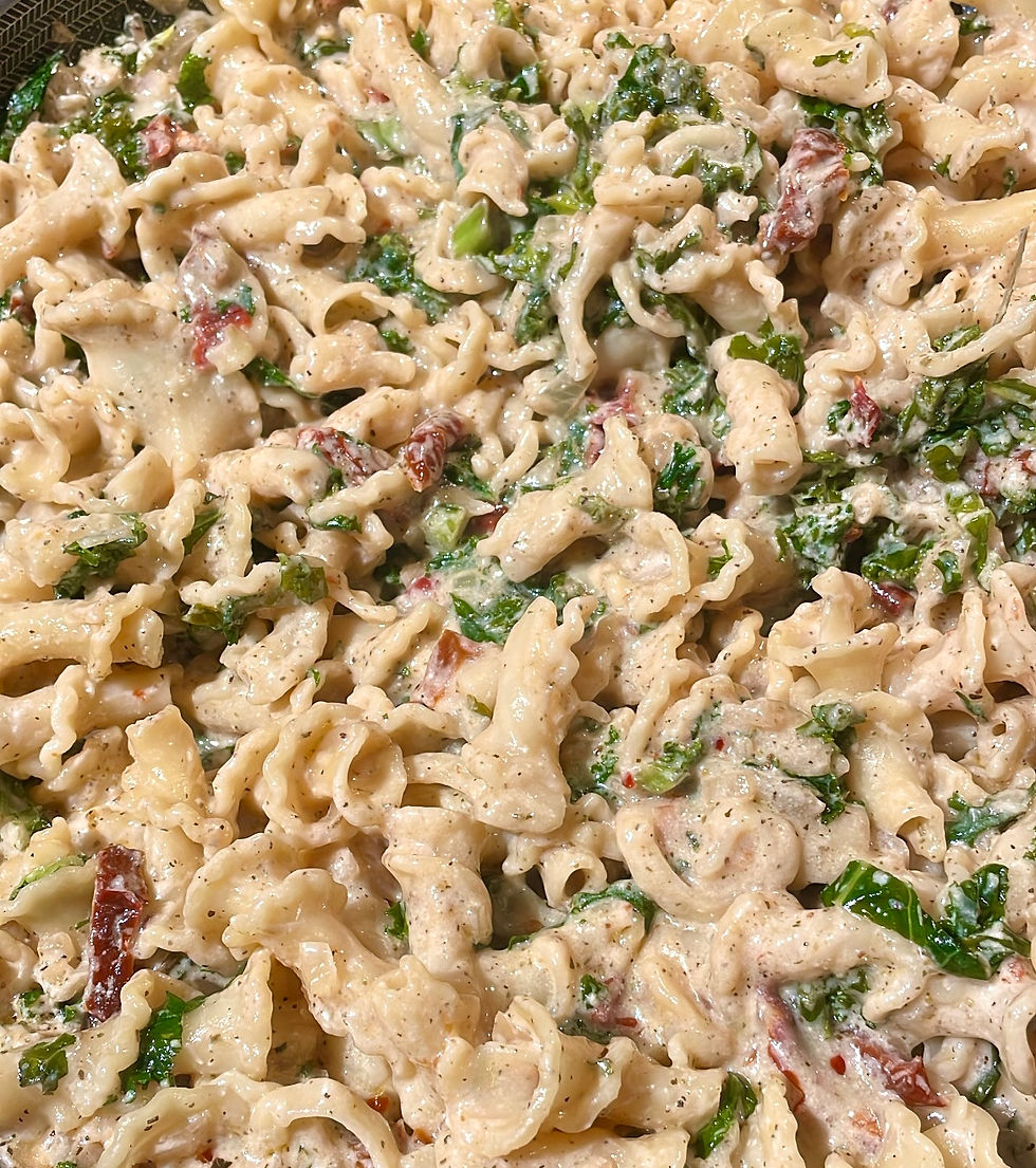 "Creamy" Tuscan Chicken Pasta