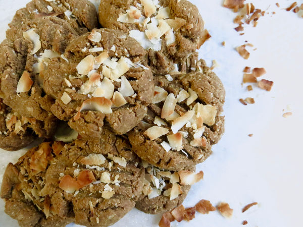 Vegan Chocolate Coconut Protein Cookies