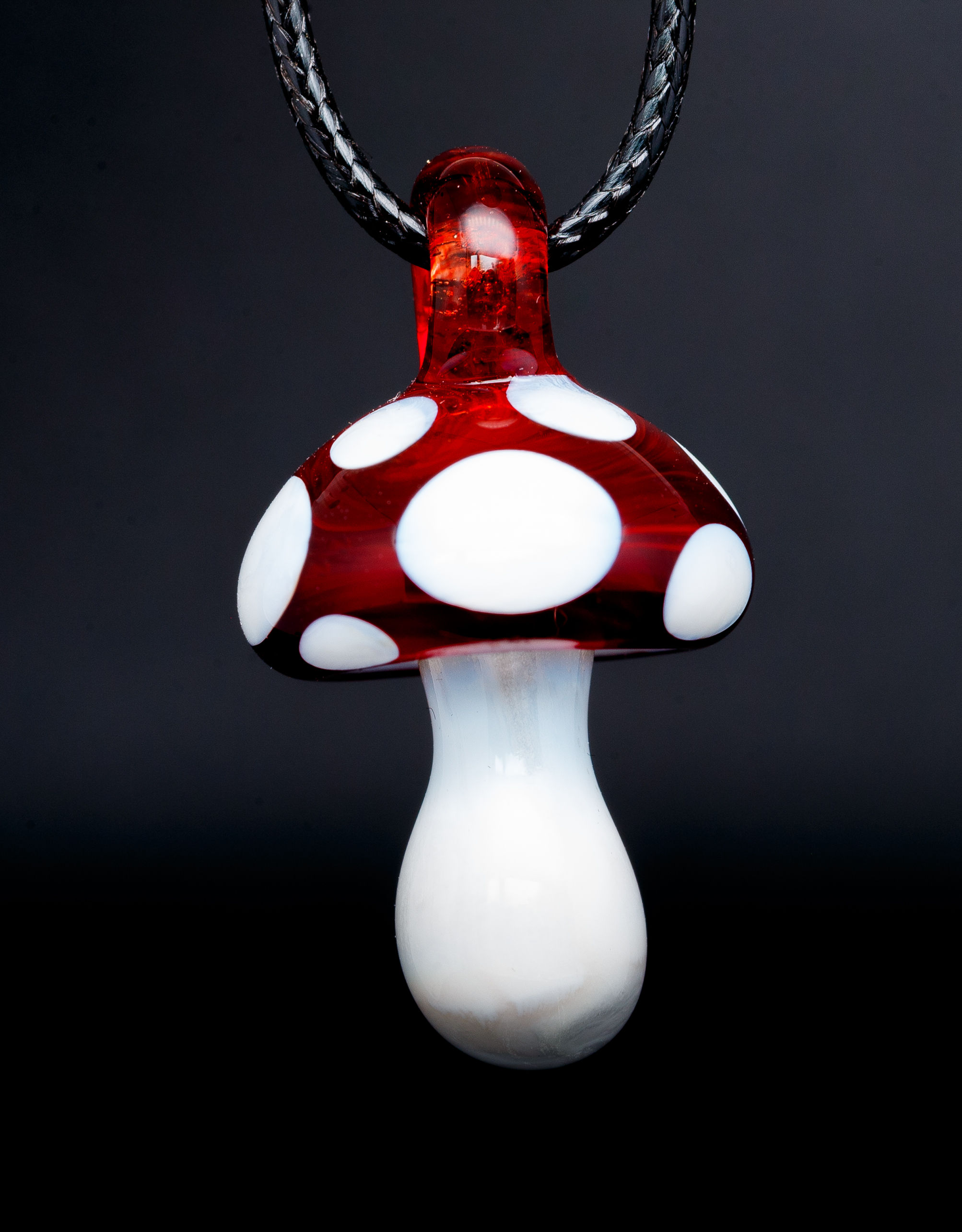 Glass mushroom pendant