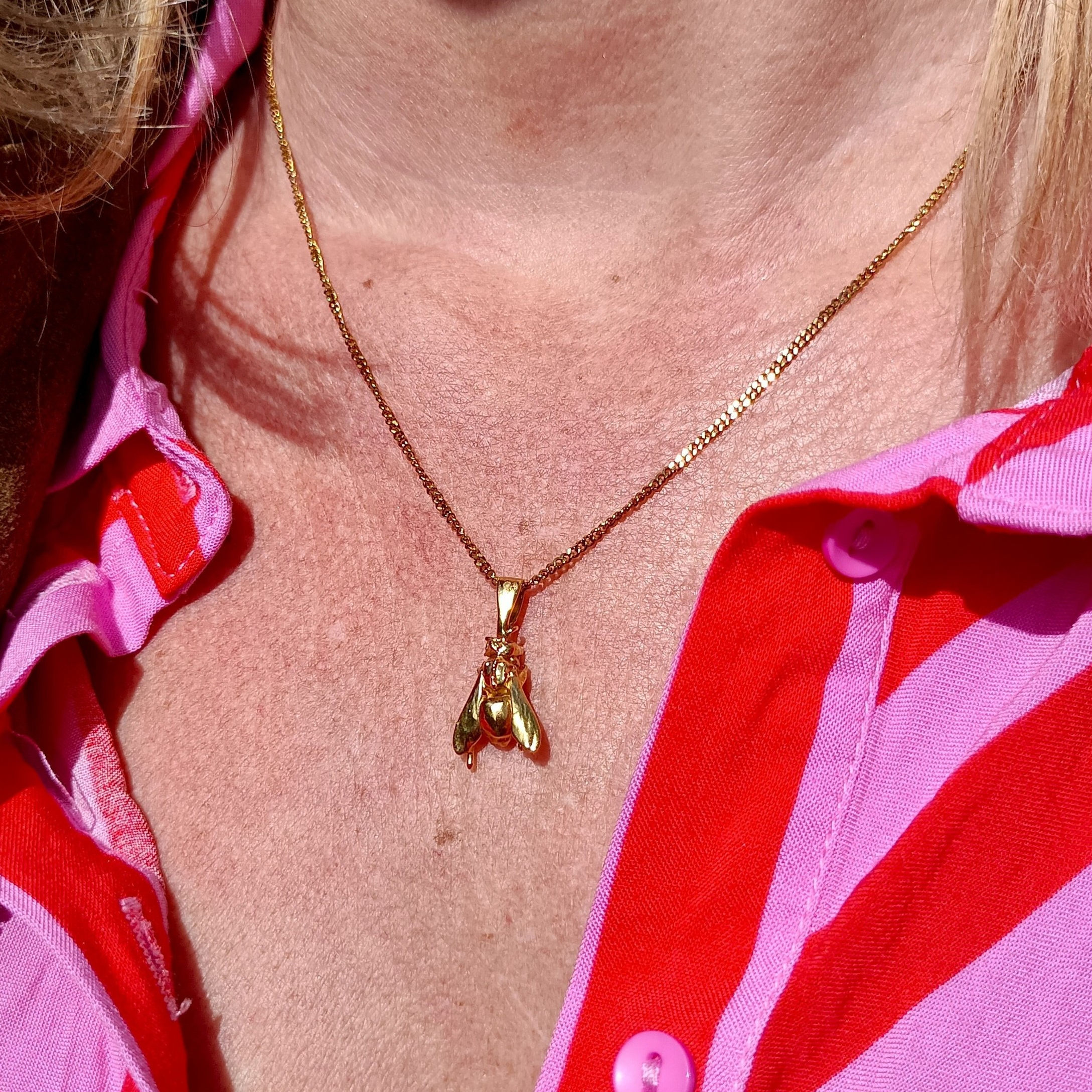 Échte honingbij hanger - Uniek bijen sieraad - 24K goud of fijn zilver