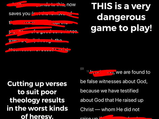 "Baptism now saves you" - Another heretical scribble