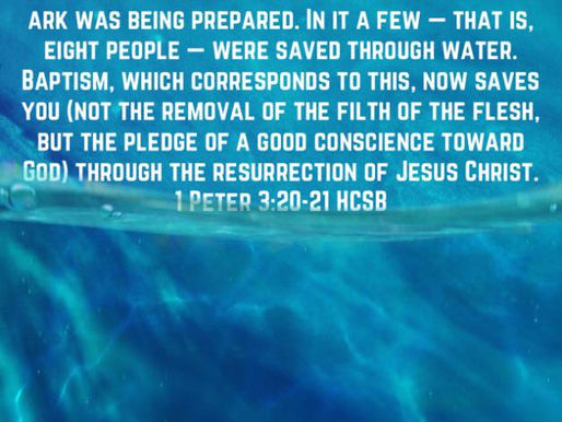 Clearing up confusion: "Baptism now saves you?"