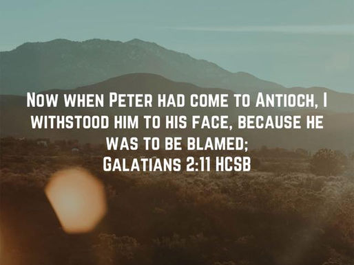 Lessons from Paul's rebuke of Peter