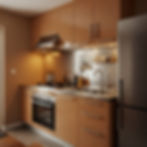 Stainless steel backsplash in kitchen